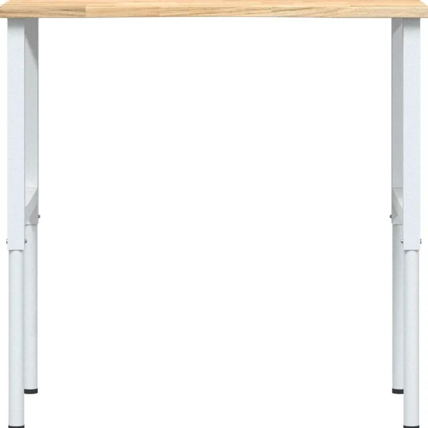 vidaXL Werkbank 100x60x(71,5-98) cm Massivholz Eiche