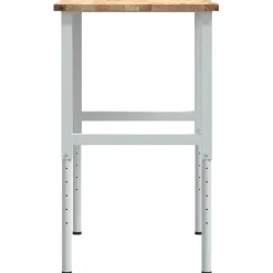vidaXL Werkbank 100x60x(71,5-98) cm Massivholz Eiche