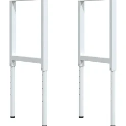 vidaXL Werkbank 100x60x(71,5-98) cm Massivholz Eiche