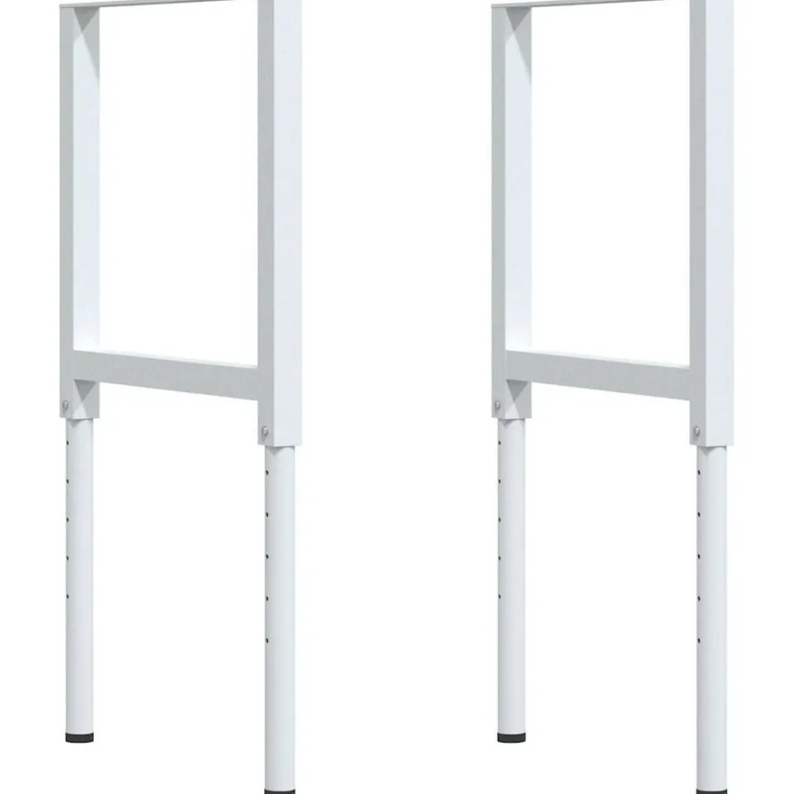 vidaXL Werkbank 100x60x(71,5-98) cm Massivholz Eiche