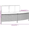 vidaXL Whirlpool-Umrandung Schwarz Poly-Rattan und Massivholz Akazie