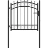 vidaXL Zauntor mit Spitzen Stahl 103x97 cm Schwarz