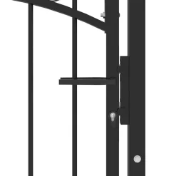 vidaXL Zauntor mit Spitzen Stahl 103x97 cm Schwarz