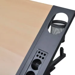 vidaXL Zeichentisch mit neigbarer Tischplatte 2 Schubladen und Hocker