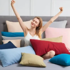 Vielit Seitenschläferkissen Bezug 40 x 145 cm, 2er Set, Sage Grün