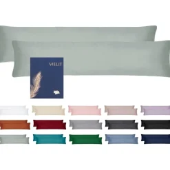 Vielit Seitenschläferkissen Bezug 40 x 145 cm, 2er Set, Sage Grün