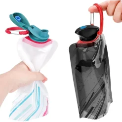 VIEVRE 4 Stück Faltbare Trinkflasche 700ML, Wiederverwendbare, BPA-Frei, für
