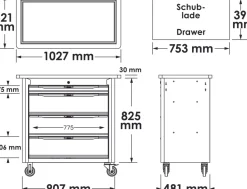 VIGOR Mobile Werkbank Series XL mit Spezialwerkzeug Sortiment V7276 10-teilig