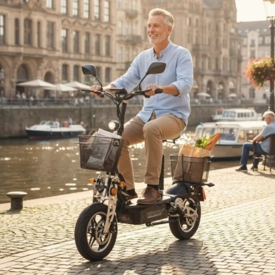 Viron Elektroscooter mit Straßenzulassung VR-1500-EEC - Elektroroller 1000 Watt, E-Sc