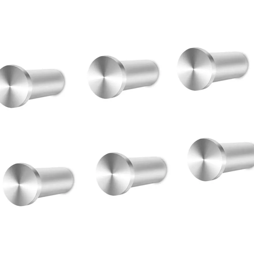 Vista Kleiderhaken, 6er Pack, SUS304 Edelstahl, Wandhaken Silber, Heavy Duty