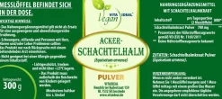 VITA IDEAL Vegan® Acker-Schachtelhalm Kraut Pulver -Zinnkraut-Tagesportion 700mg