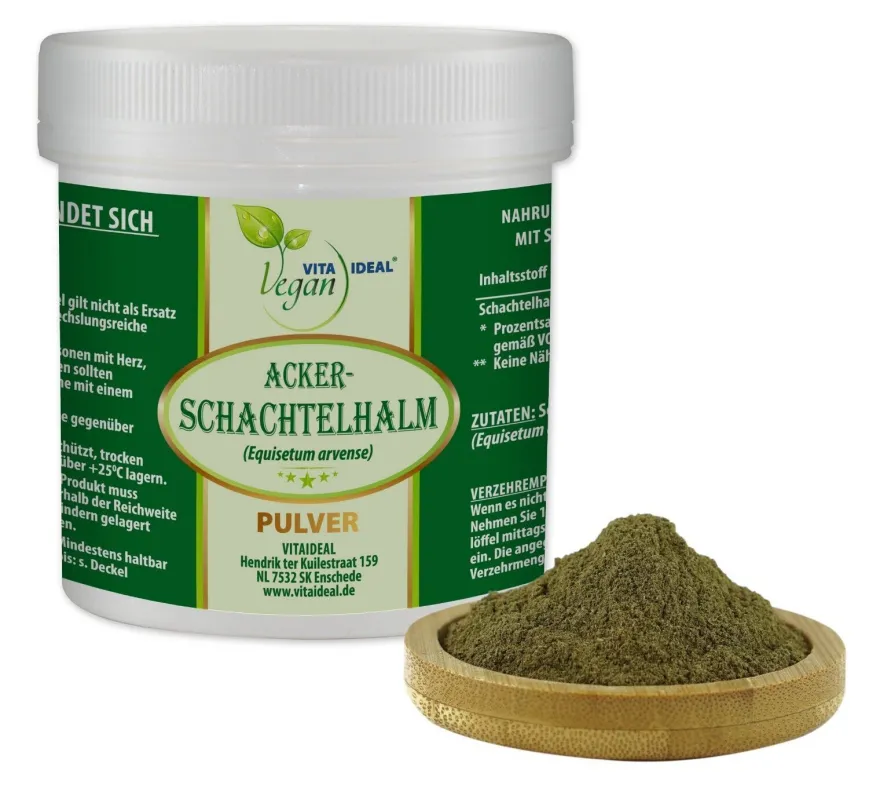 VITA IDEAL Vegan® Acker-Schachtelhalm Kraut Pulver -Zinnkraut-Tagesportion 700mg