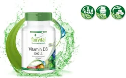 Vitamin D3 5000 I.E. 180 Kapseln, Cholecalciferol hochdosiert MHD 2/2027 fairvital