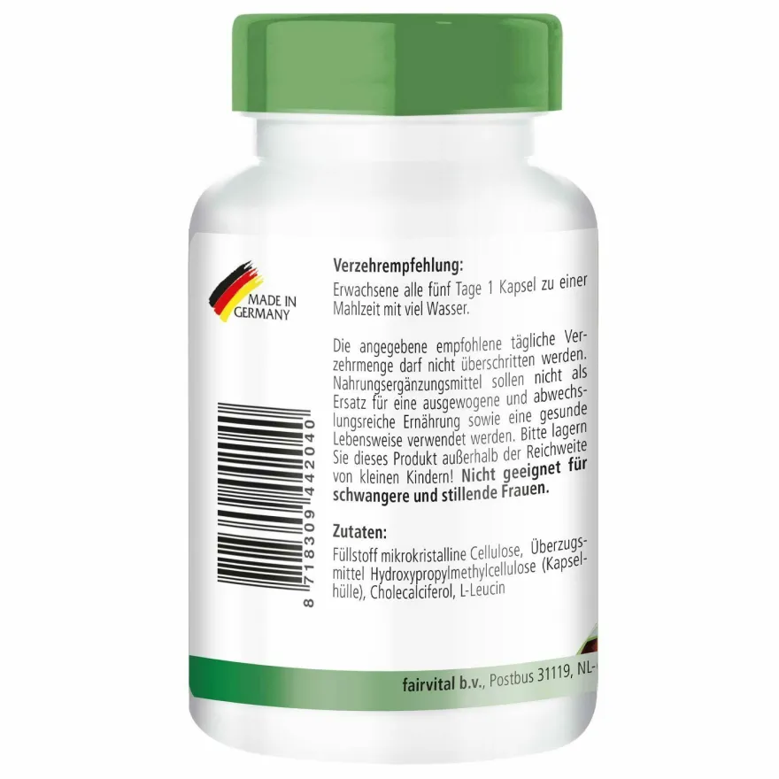 Vitamin D3 5000 I.E. 180 Kapseln, Cholecalciferol hochdosiert MHD 2/2027 fairvital