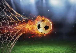 Vlies Fototapete KinderzimmeFußball Junge Stadium Stellplatz TAPETE XXL