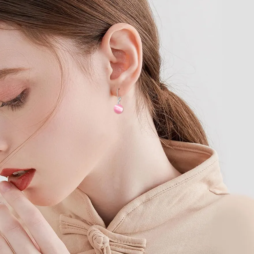 VONALA Perlen Ohrringe Sterling Silber Hängend, Schmuck Geschenke für Damen und