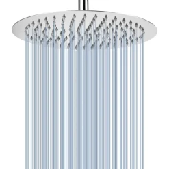 Voolan 25cm Edelstahl Regenbrause Duschkopf, Hochdruck, für niedrigen