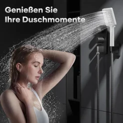 VOXON Duschkopf mit 1,8m Schlauch, Handbrause Wassersparend Hochdruck mit 6