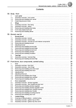 VW Crafter 2E 2006-2016 general body repairs exterior repair workshop manual pdf