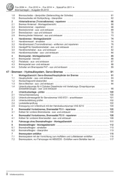 VW Fox Typ 5Z 2005-2011 Bremsanlagen Bremsen System Reparaturanleitung eBook