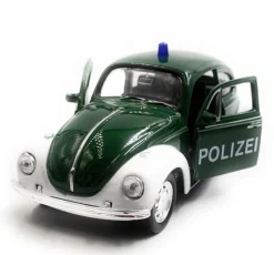 VW Polizei Käfer Beetle Modellauto Auto grün Maßstab 1:34 (lizensiert)