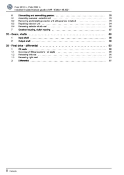 VW Polo 6 AW AE from 2017 installed 5 speed manual gearbox 0AF repair manual pdf