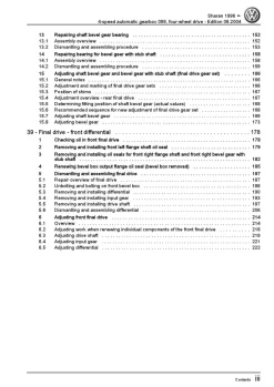 VW Sharan 7M 95-10 4 speed automatic gearbox 099 AWD repair workshop manual pdf