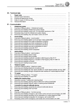 VW Tiguan AX from 2021 communication radio navigation repair workshop manual pdf
