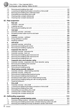 VW T-Roc type A1 2017-2021 running gear axles steering repair manual pdf ebook