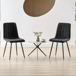 Wafting Esszimmerstühle 8er Set, Gepolsterte Stühle mit Hoher Rückenlehne und