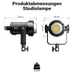 Walimex pro LED Niova Plus 120 W + Stativ 2er Set Lichtstativ Flächenleuchte