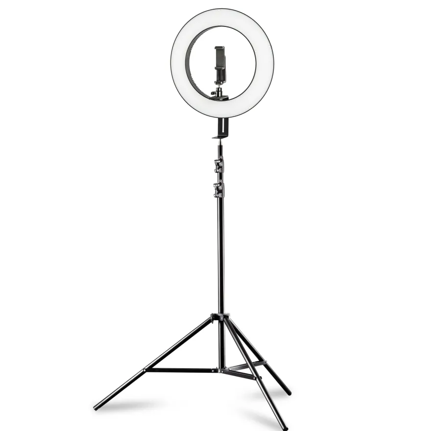Walimex pro LED Ringleuchte 380 Bi-Color 23W Ringlicht Set Leuchtring Stativ