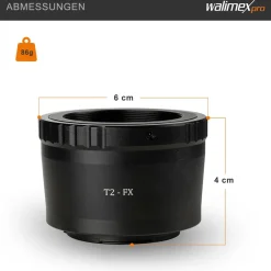 Walimex pro T2 Adapter Fuji X 60x60x40mm Adapterring Anschlussring Foto Studio