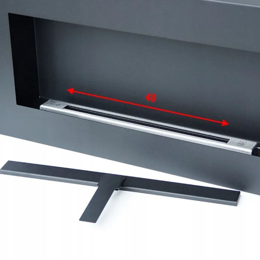 Wandkamin Bioethanol DELTA FLAT TÜV schwarz