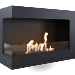 Wandkamin Bioethanol DELTA 700 TÜV links mit Verglasung