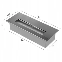 Wandkamin Bioethanol DELTA 3 TÜV schwarz