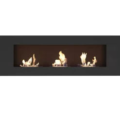 Wandkamin Bioethanol DELTA 3 TÜV schwarz