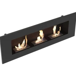 Wandkamin Bioethanol DELTA 3 TÜV schwarz