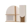 Wandregal-Set Classy in Cremeweiß/Holzoptik