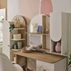 Wandregal-Set Classy in Cremeweiß/Holzoptik