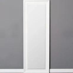 Wandspiegel COPIA 140x50cm Pur-Weiß Spiegel Barock Holzrahmen Facette