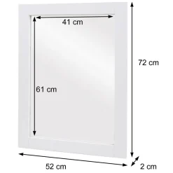 Wandspiegel HWC-L86, Badezimmer Badspiegel Spiegel Badmöbel, 72x52cm
