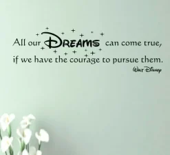 Wandtattoo Walt Disney - All our DREAMS can come true, if we.... 110x33cm Z176a