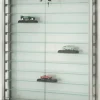 Wandvitrine IP Sammlervitrine Glas Wand hängend Alu abschließbar & Spiegel 80 cm