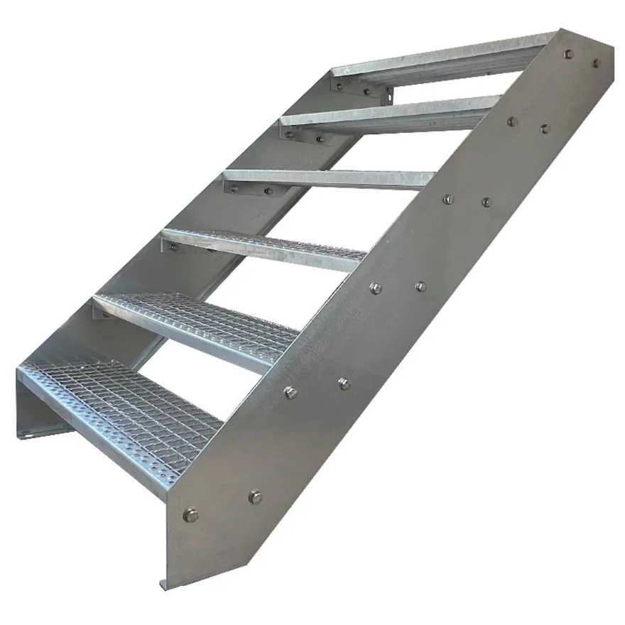 Wangentreppe 6 Stufen Verzinkt H:114cm