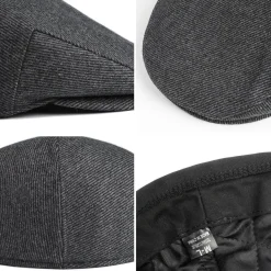 Wantonfy Herren Barett Cap Gatsby Stil Schirmmütze Newsboy Flat Cap Baskenmütze