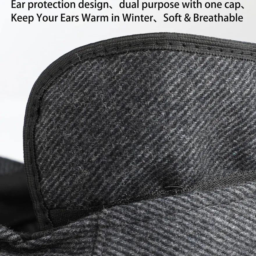 Wantonfy Herren Barett Cap Gatsby Stil Schirmmütze Newsboy Flat Cap Baskenmütze