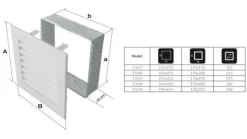 Warmluftgitter Ofen 17x37 cm Edelstahl gebürstet Kaminofen Kamin Heizeinsatz