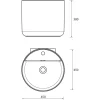 Waschbecken Monolith ROUND GLANZ-WEISS Ø 450 x 380 mm