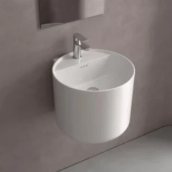 Waschbecken Monolith ROUND GLANZ-WEISS Ø 450 x 380 mm